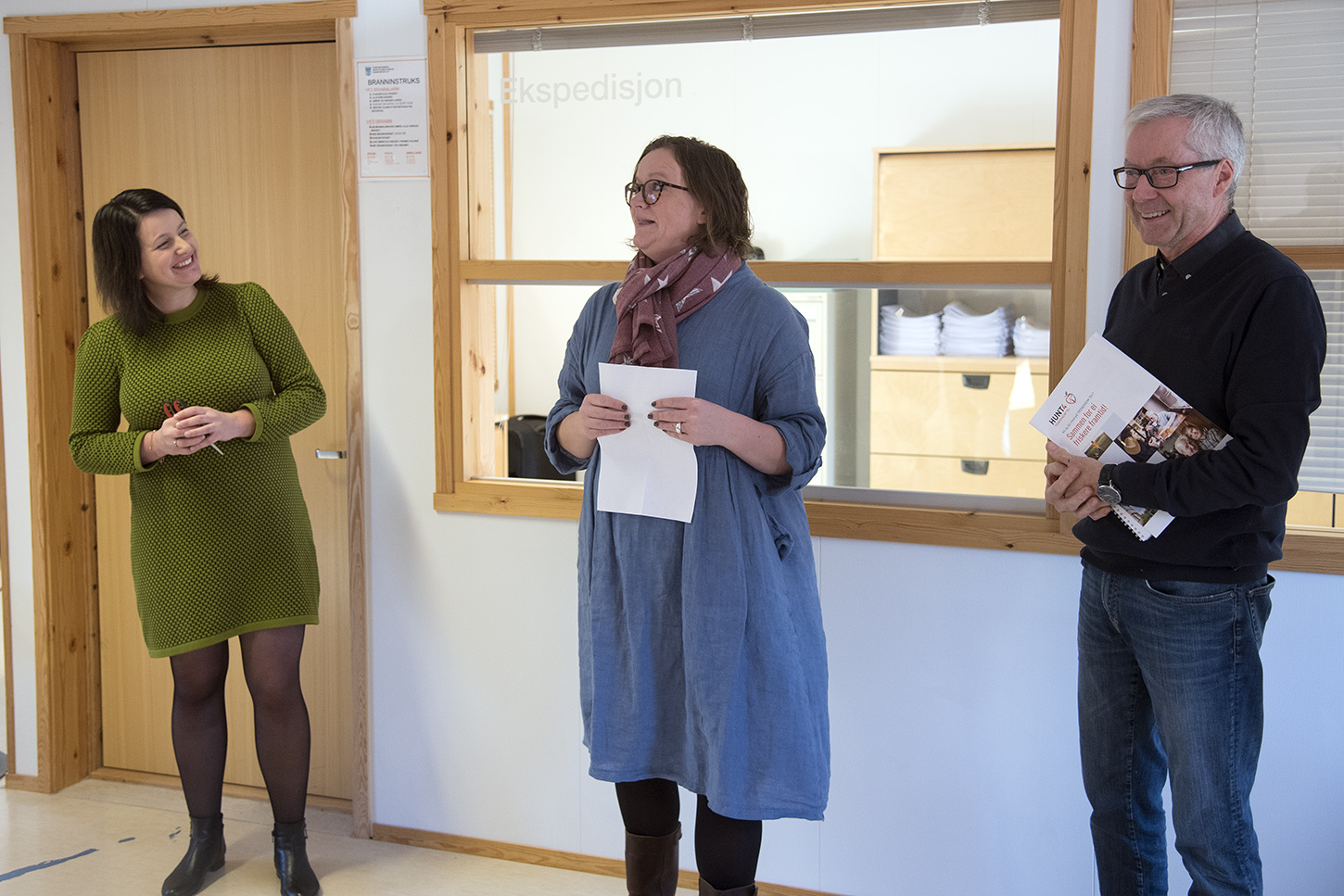 Prosjektleder Linda Gjøra, leder i helse- og velferdskomitéen Marte Løvik, Daglig leder HUNT forskning, Steinar Krokstad. Prosjektleder Linda Gjøra, leder i helse- og velferdskomitéen Marte Løvik, Daglig leder HUNT forskning, Steinar Krokstad.