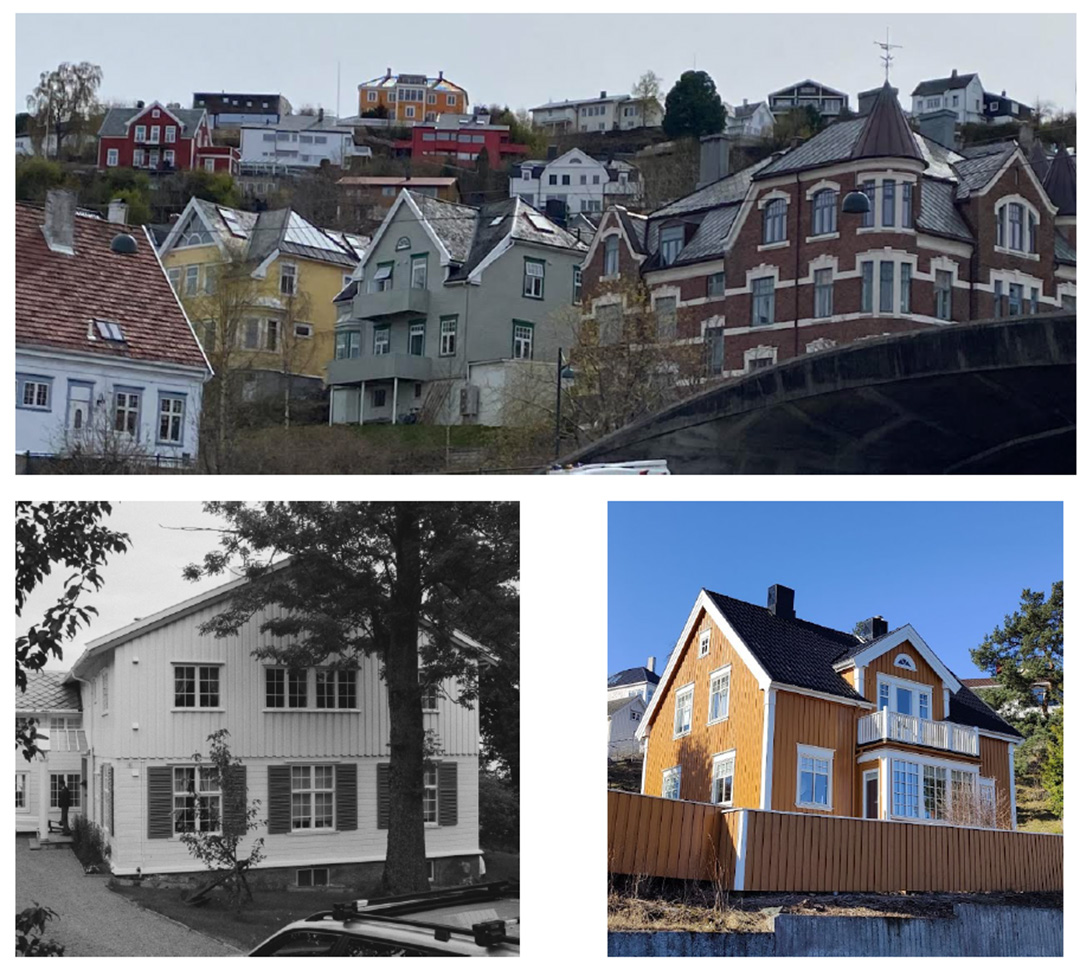 Ulike villaer i steinberget