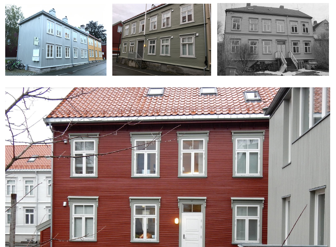 Ulike bygninger i omr&aring;det