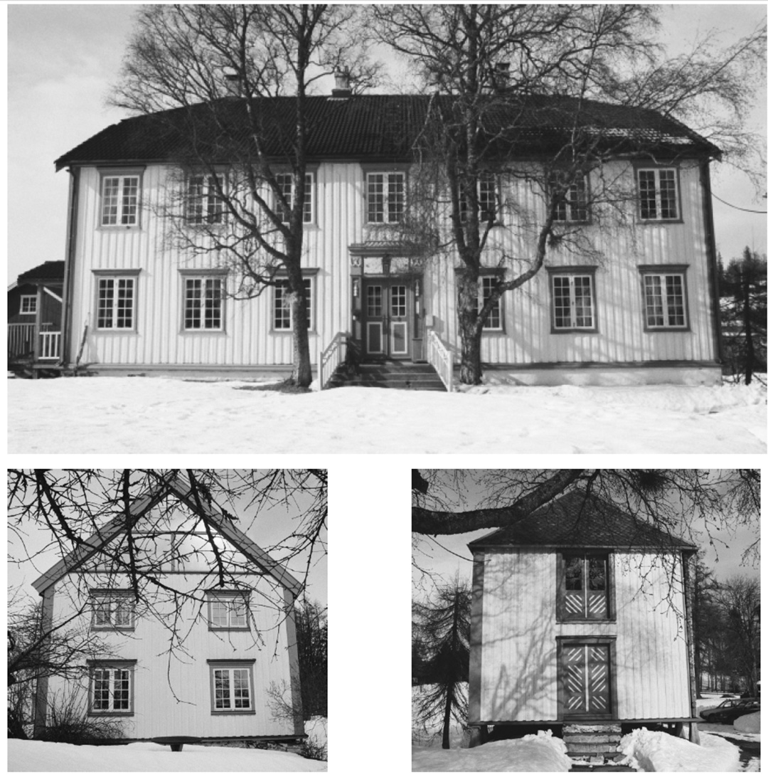 3 foto fra Ferstad g&aring;rd, hovedhus stabbur og mndre bolighus