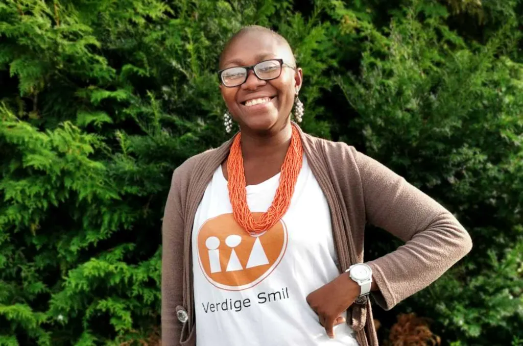 Bilde av Margaret Moiba som mottok Mangfoldsprisen 2021 i Trondheim kommune