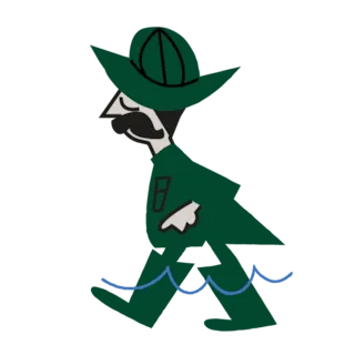 Tegning av en fisker