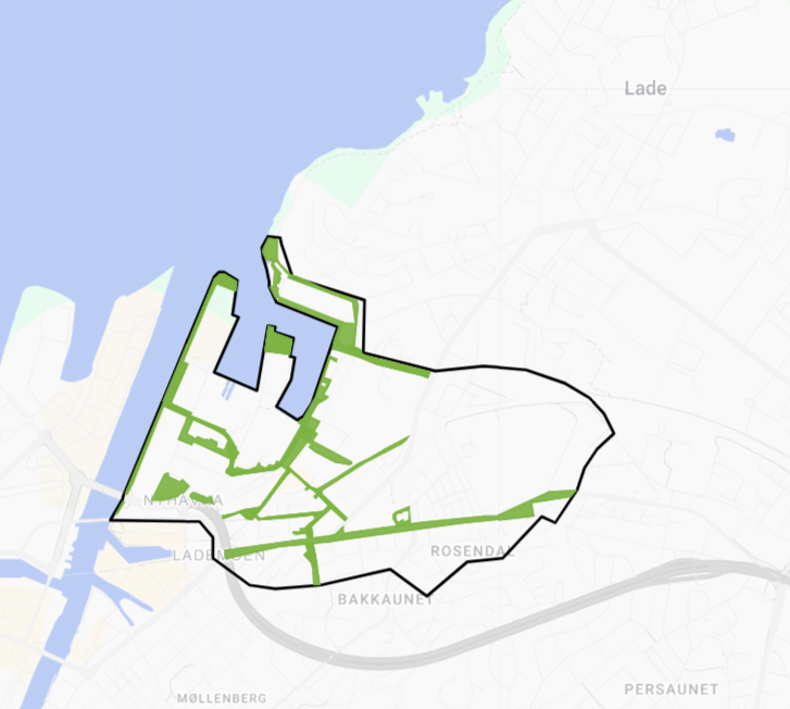 Kart over omr&aring;det det jobbes i