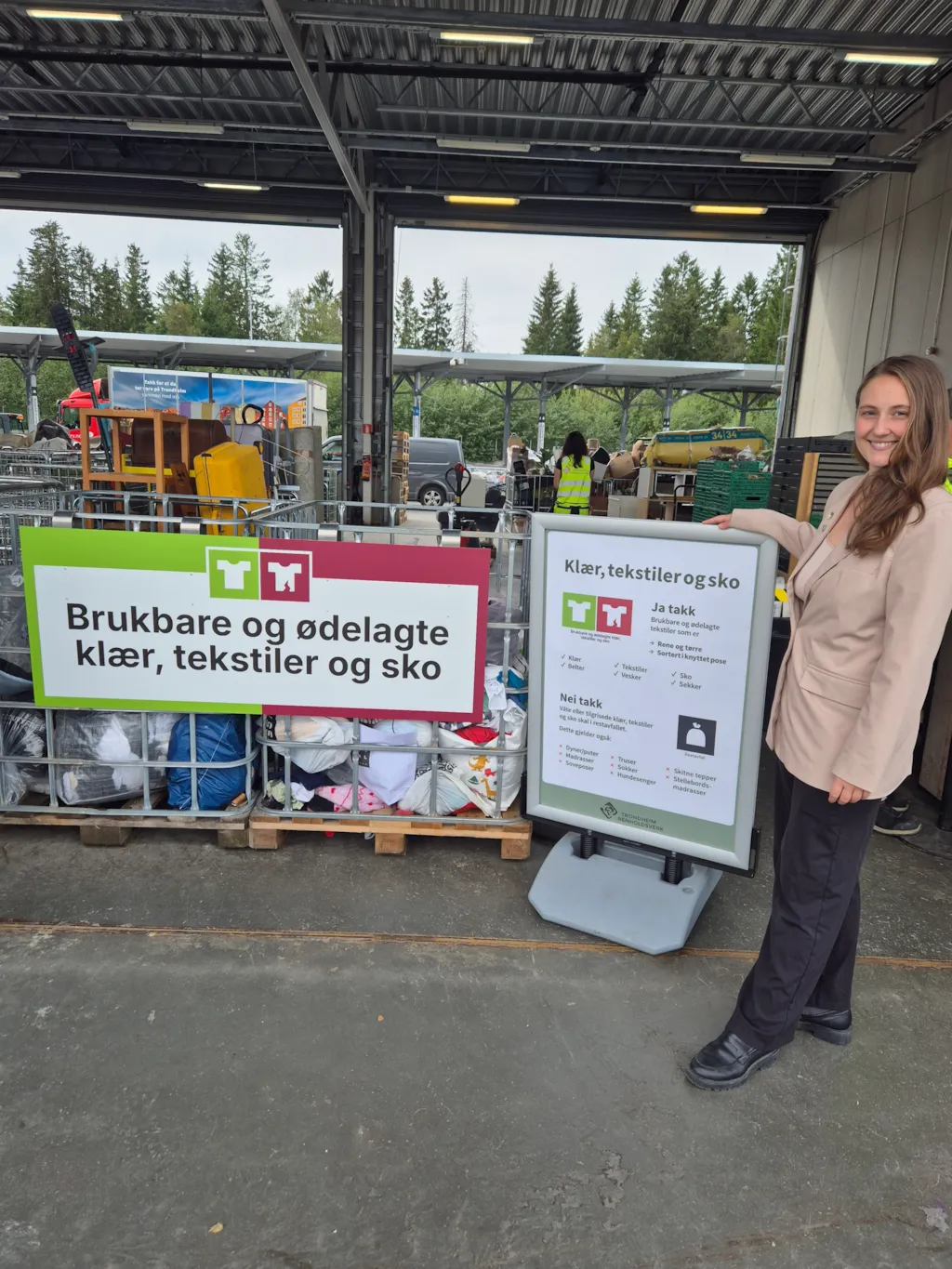 kleshaug på Heggstadmoen og byråd for miljø, næring og samferdsel