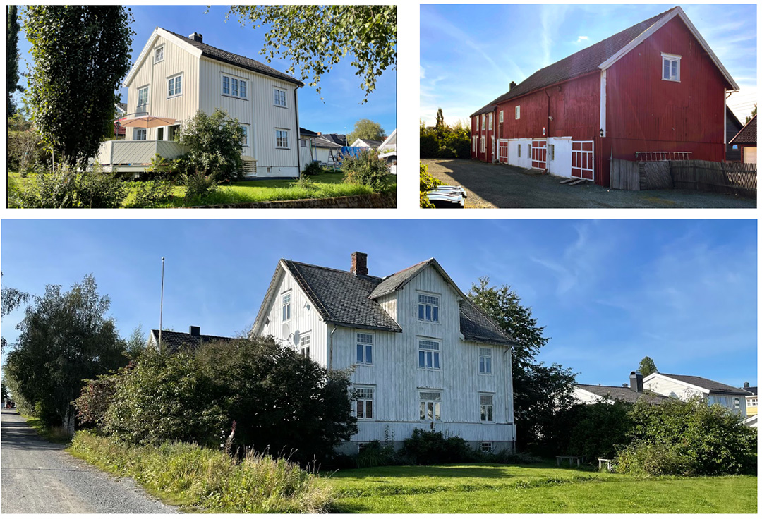 Flerer ulike bygninger p&aring; Heimadl