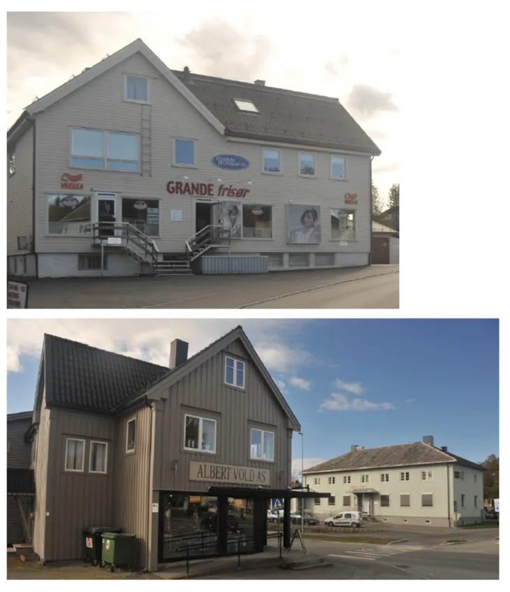 Næringsbygg i halvannen etasje