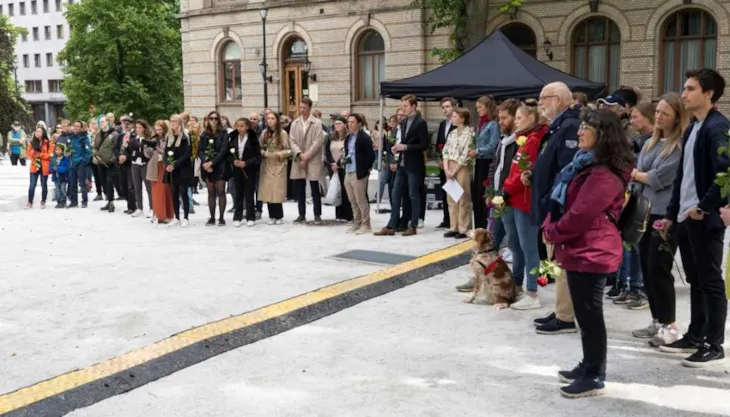 Minnemarkering i Tordenskioldsparken. Foto: Trondheim kommune