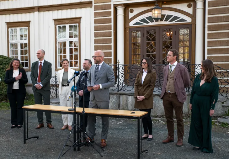 Det nye byrådet utenfor Lade gård