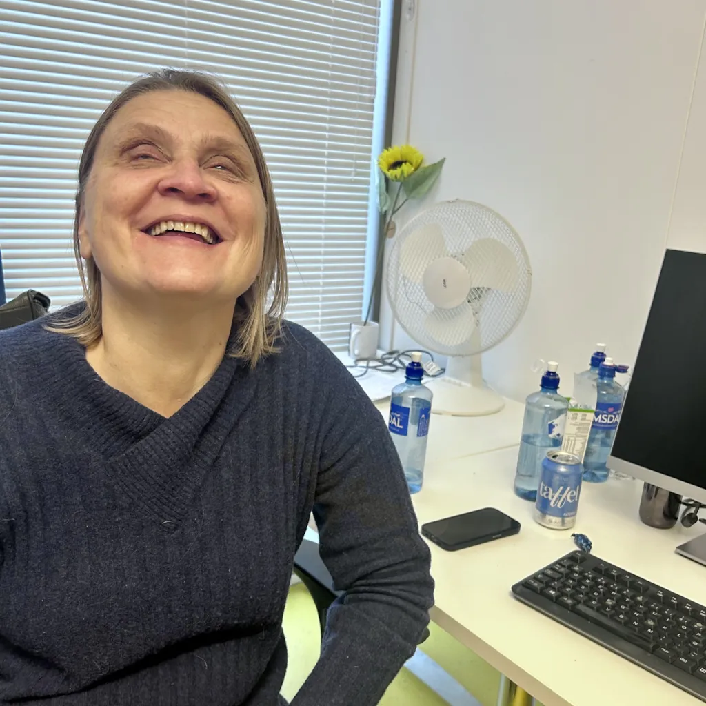 eldrepsykolog Mette Müller på sitt kontor