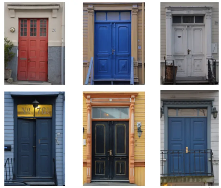 Forskjellige gamle dører.