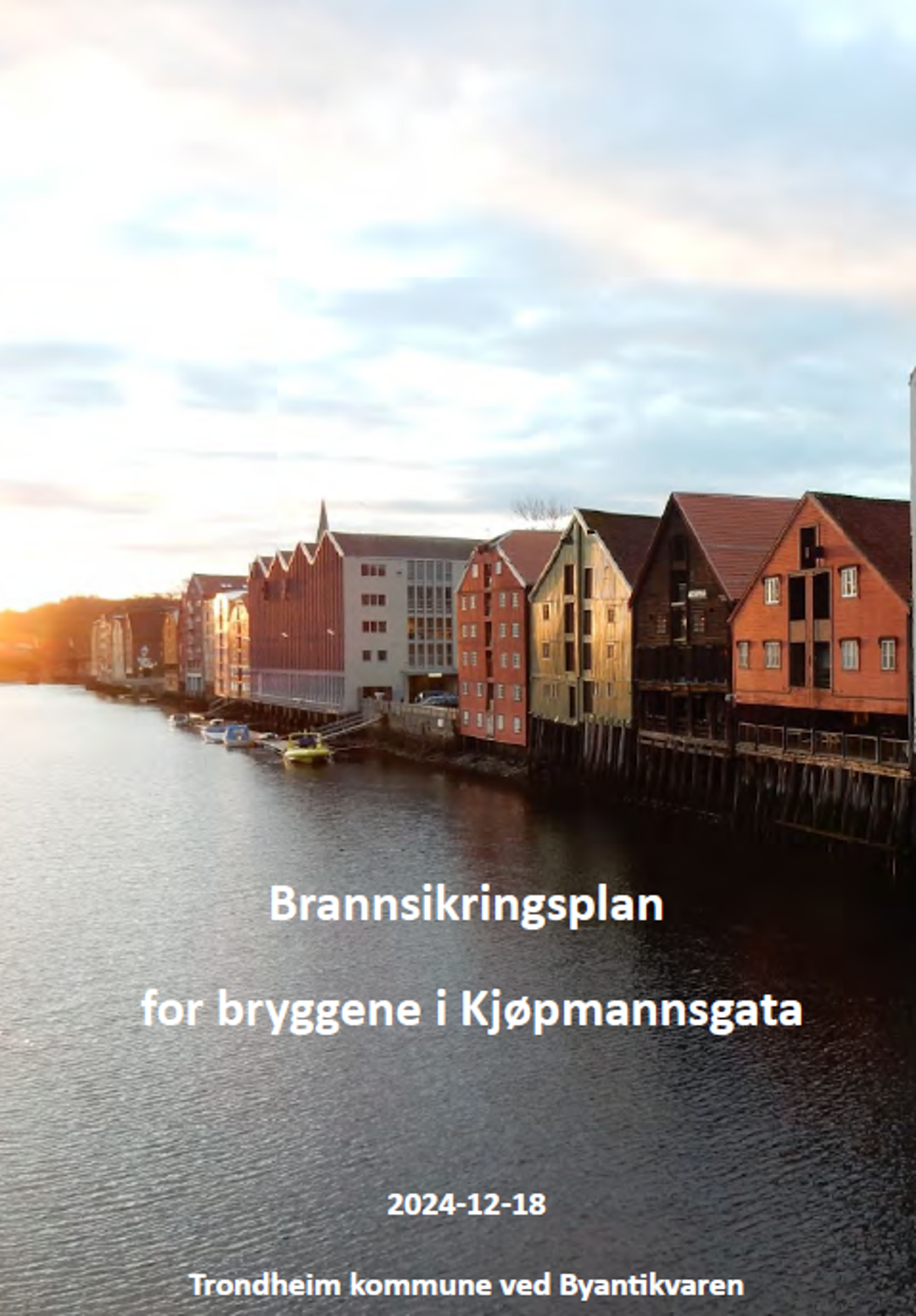 Forside av brannsikringsplanen