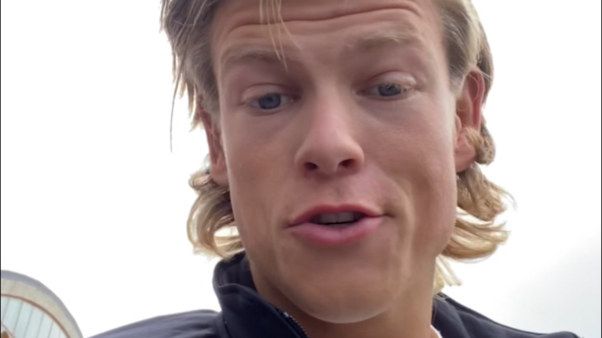 Portrett av nyvaksinerte langrennsløper Johannes Høsflot Klæbo