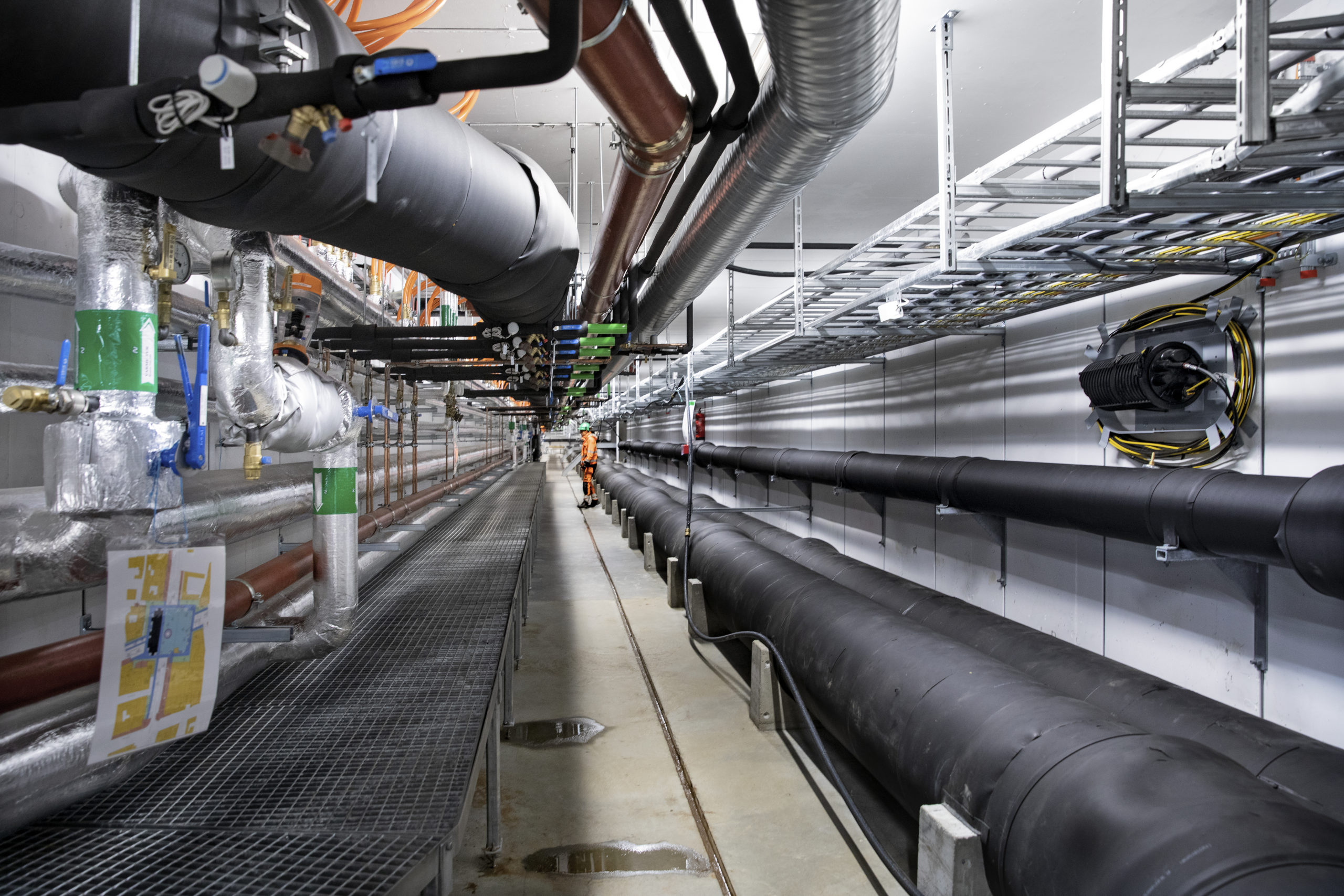 Kulvert med mange langsg&aring;ende r&oslash;r