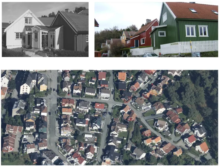 Ulike småhus på pappenheim