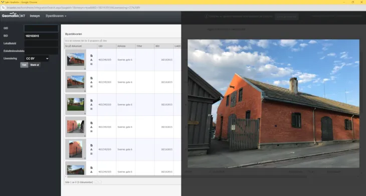 Utsnitt fra Byantikvarens fotoarkiv i braArkiv
