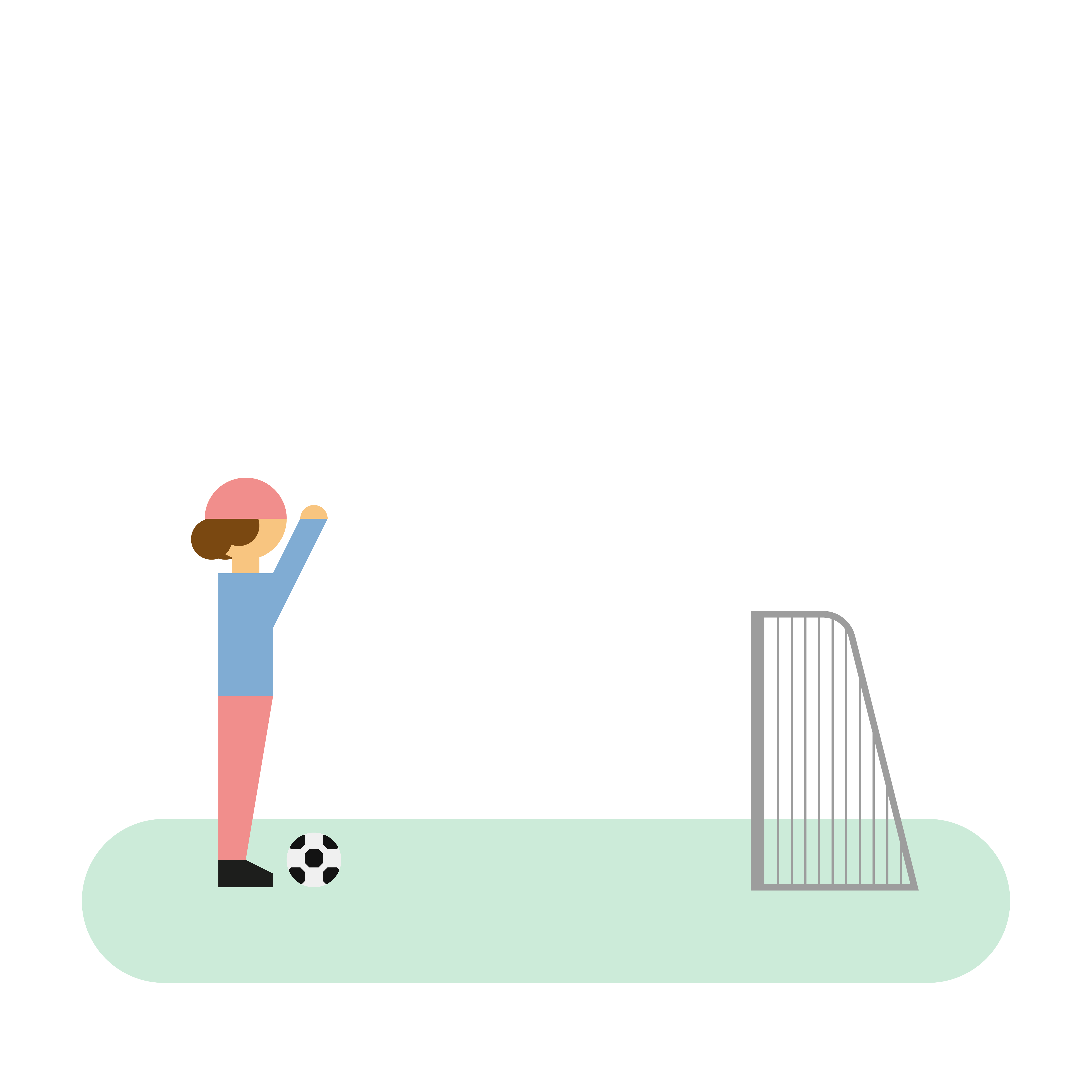 Tegning av gutt som spiller fotball