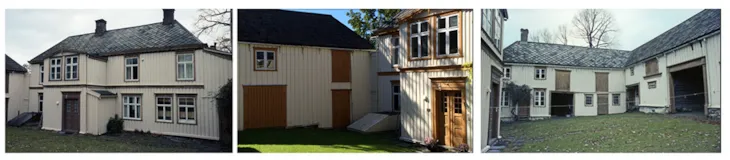 gårdens hovedhus og gårdsom