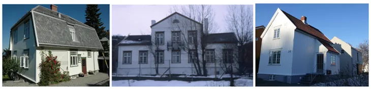 ulike bygninger i området