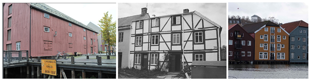 ulike bygninger p&aring; bakklandet