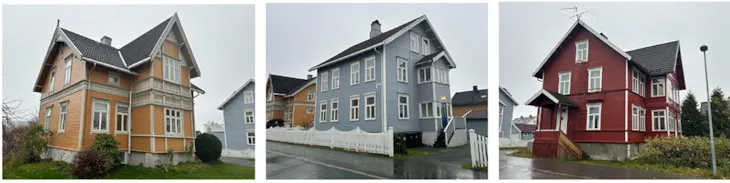 ulike bygninger i området