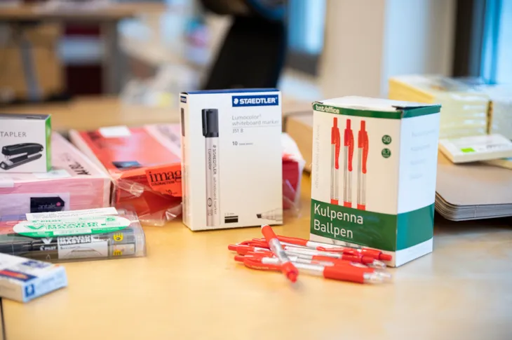 Diverse kontorrekvisita