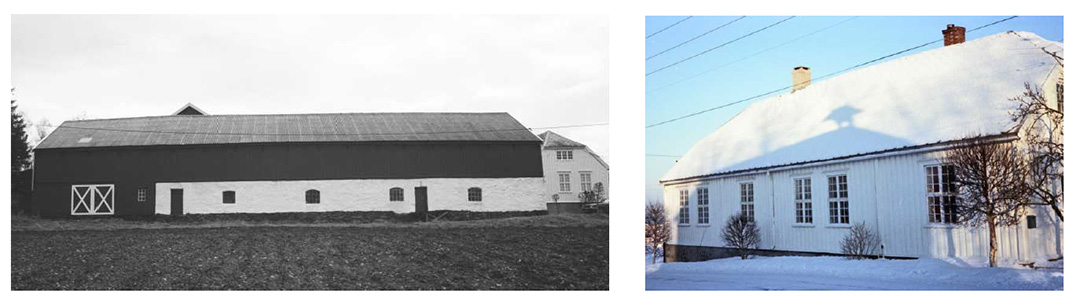 L&aring;ve og hovedhus p&aring; g&aring;rden