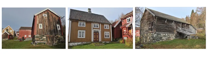 Fjøs, bolighus og uthus på Lavollen