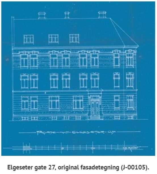Elgeseter gate 27, original fasadetegning