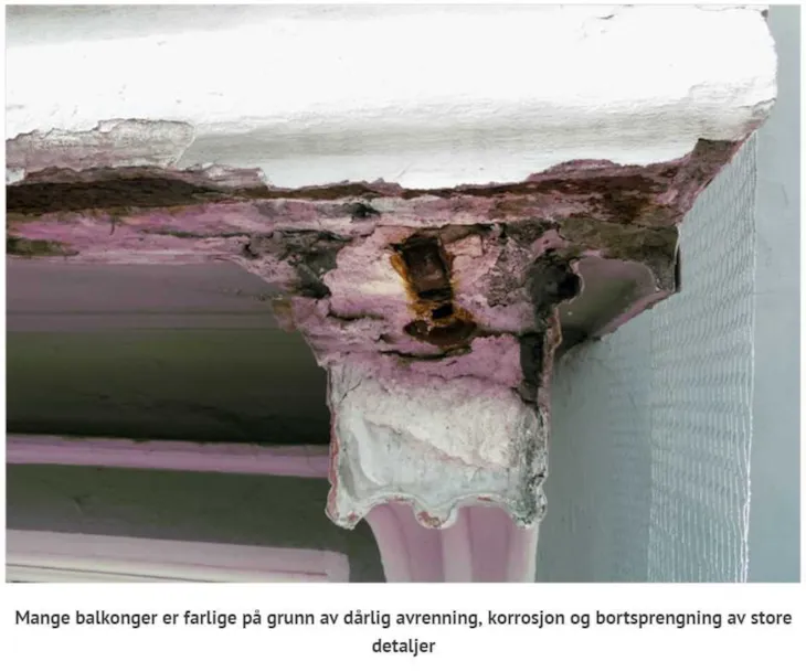 Skader på balkong