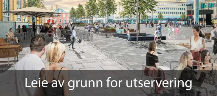 Lenke til nettside for leie av grunn til utservering