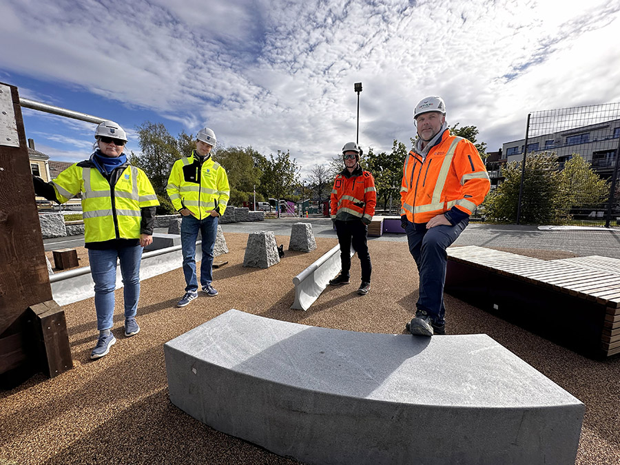 Prosjektmedarbeidere i parkourparken