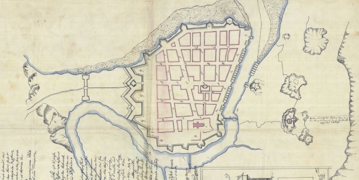 Kart over Cicignons byplan 1681