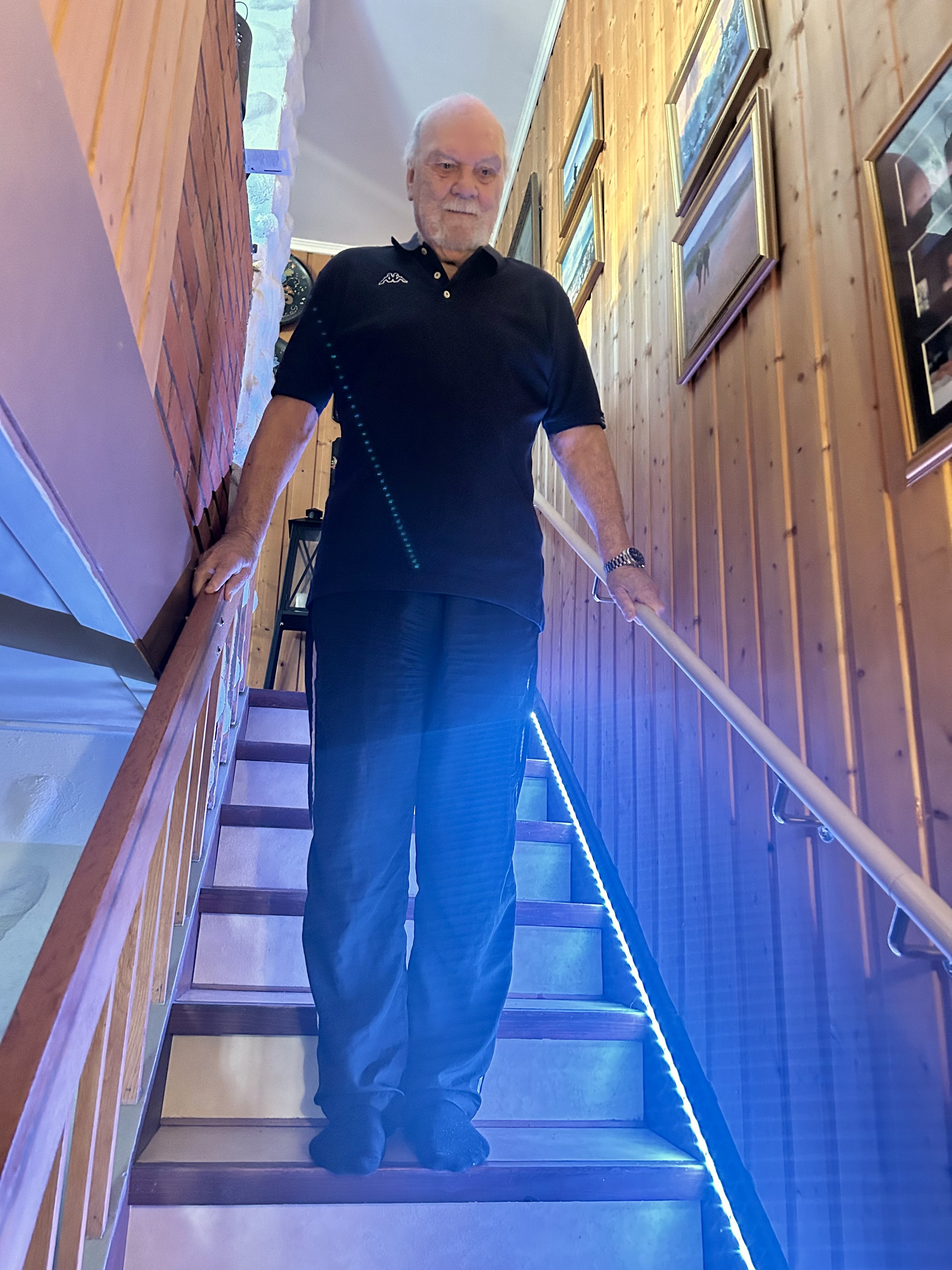 Leif trener i trappa