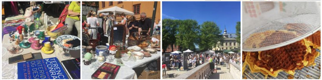 Flere sm&aring;bilder fra et Bryggerekka Bruktmarked