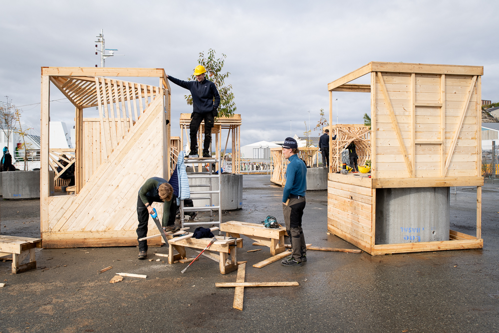 Arkitekstudentene i jobb