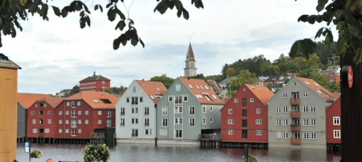 Fargerike brygger langs Nidelva