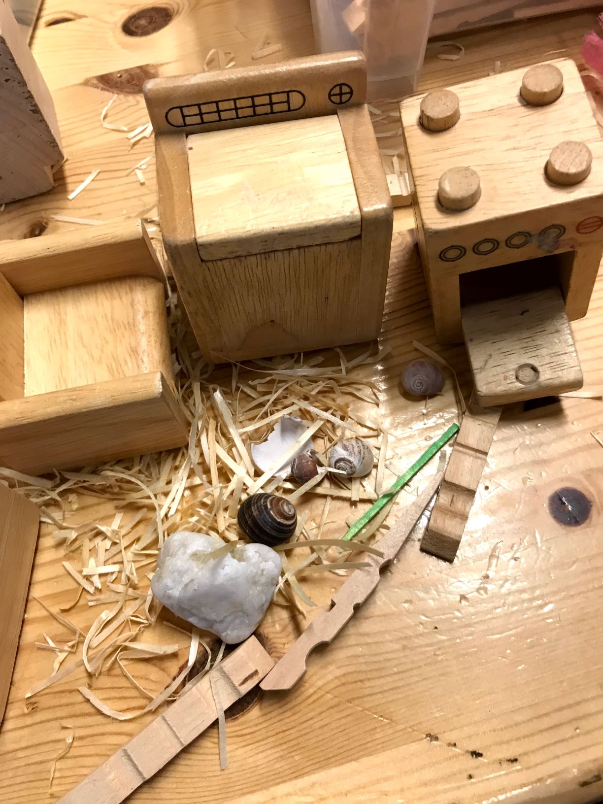 treleker og sneglehus