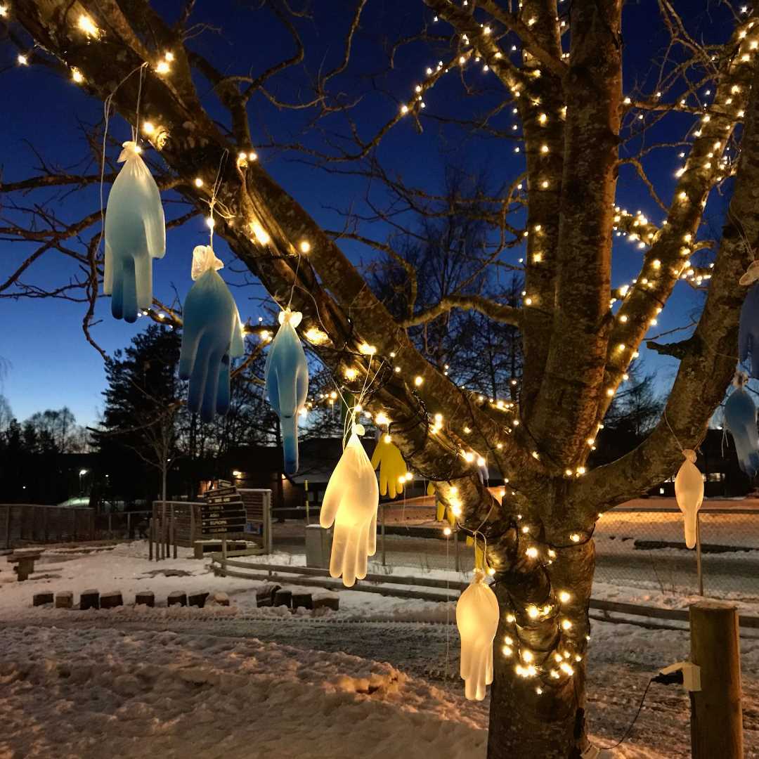 En kald vintermorgen ved Kattem barnehage.