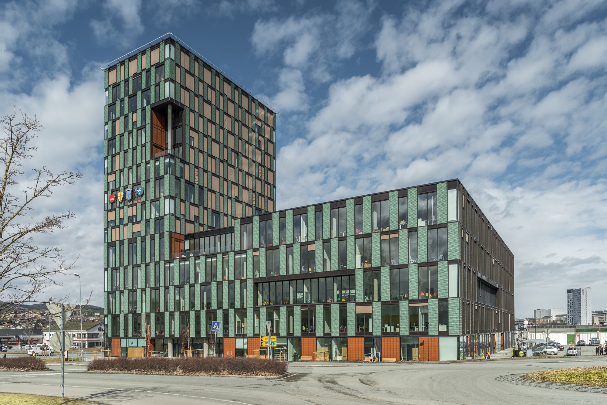 Fasaden på Helse- og velferdskontor Lerkendal