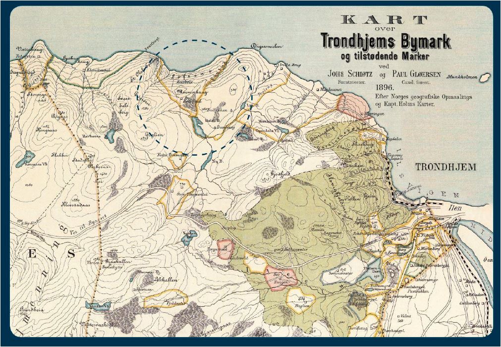 Historisk kart over Bymarka