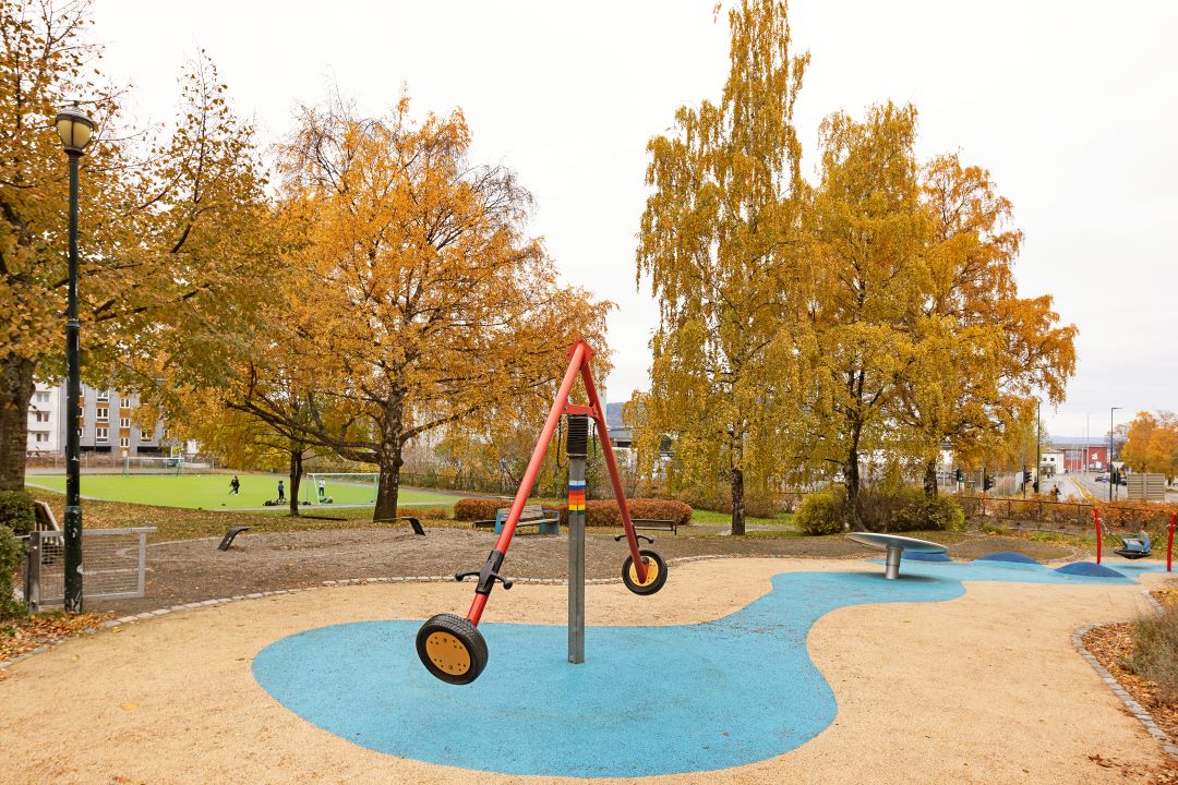 En humpedisse med mykt gummiunderlag