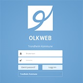 Skjermbilde av innloggingsvindu p&aring; OLKWEB