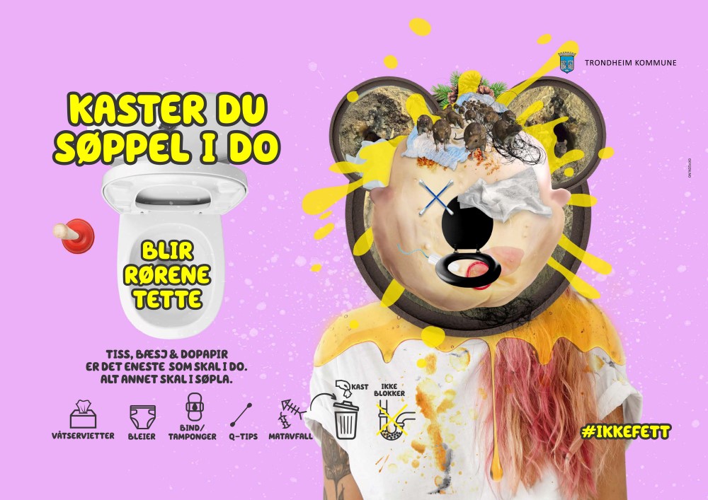 Kaster du søppel i do blir rørene tette