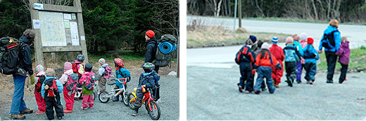 Barnehage p&aring; tur i Bymarka