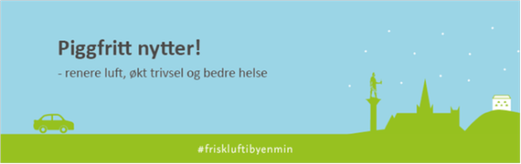 Tekst på bilde: Piggfritt nytter. Renere luft, økt trivsel og bedre helse.