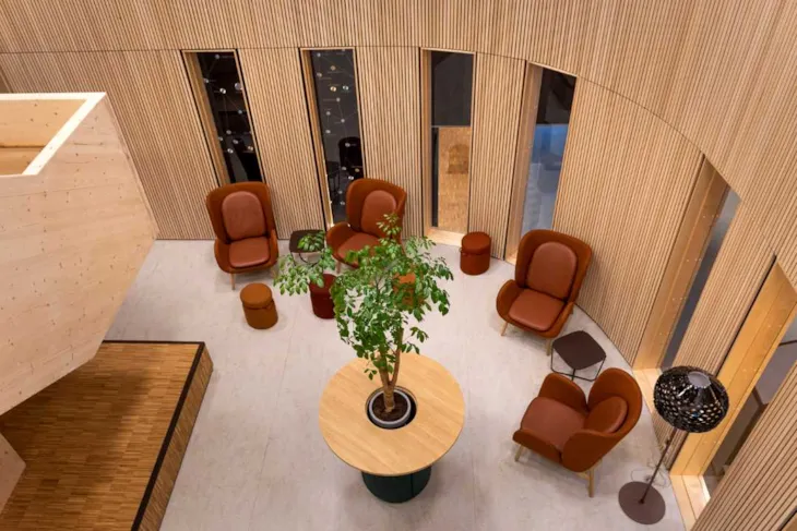 Pauserom fotografert ovenfra