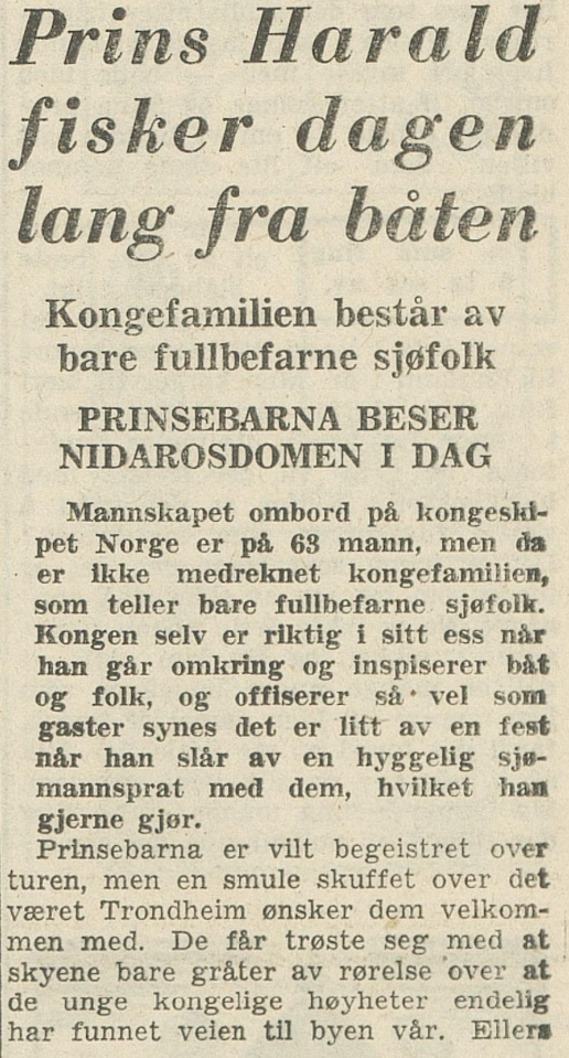 Faksimile fra avisa Nidaros