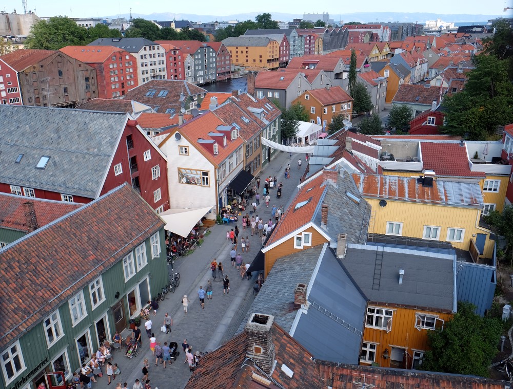 Bilde av Bakklandet tatt fra lufta 