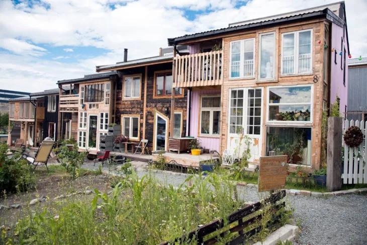 Bilde av selvbyggerhus på Svartlamon.