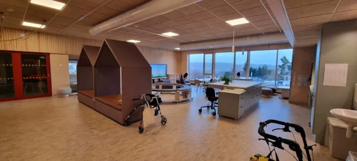 Interiør fra Stavsetbasen